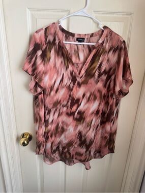 Torrid Pink And Brown Top
